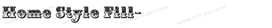 Home Style Fill字体转换
